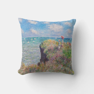Claude Monet - Klipwandeling bij Pourville Kussen