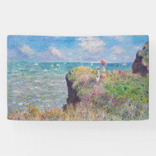 Claude Monet - Klipwandeling bij Pourville Spandoek