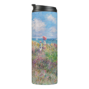 Claude Monet - Klipwandeling bij Pourville Thermosbeker