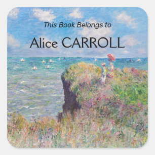 Claude Monet - Klipwandeling bij Pourville Vierkante Sticker