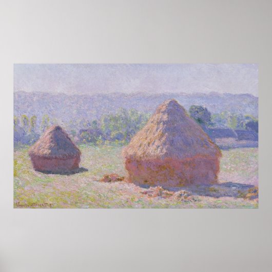 Claude Monet | Korrels aan het einde van de zomer Poster (Voorkant)