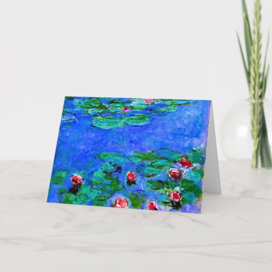 Claude Monet kunst: Waterlelies (rood),  Kaart (Voorkant)