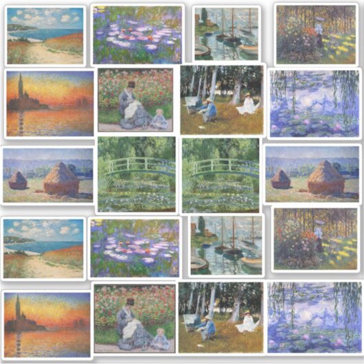 Claude Monet Kunstschilderijen Sticker (Voorkant)