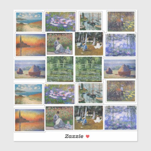 Claude Monet Kunstschilderijen Sticker (Vel)