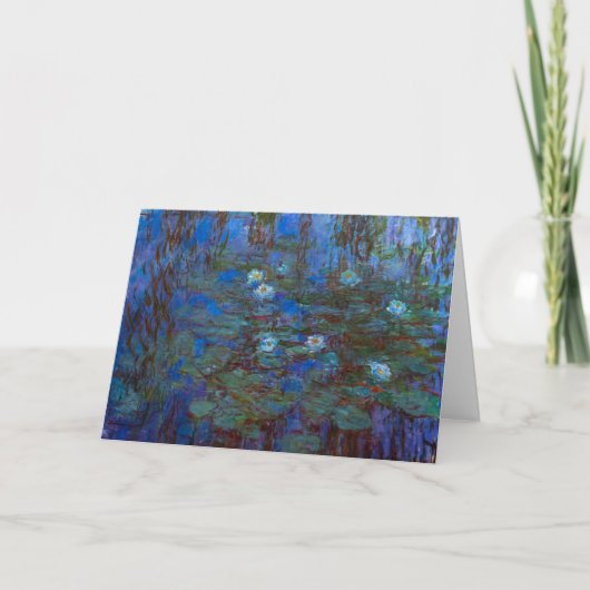 Claude Monet kunstwerk - Blue Water Lilies Kaart (Voorkant)