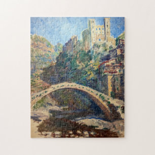 Claude Monet kunstwerk - Het Kasteel van Dolceacqu Legpuzzel