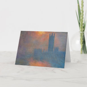 Claude Monet kunstwerk - Houses of Parliament Lond Kaart
