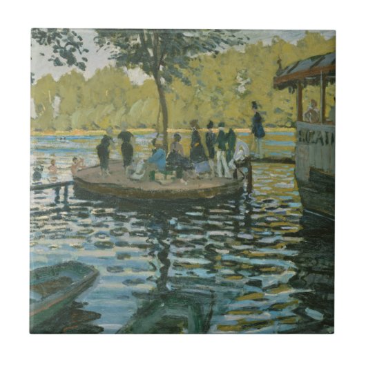 Claude Monet | La Grenouillere Tegeltje (Voorkant)