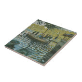Claude Monet | La Grenouillere Tegeltje (Zijkant)