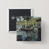 Claude Monet | La Grenouillere Vierkante Button 5,1 Cm (Voorkant /achterkant)