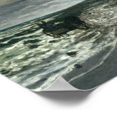 Claude Monet - La Pointe de la Hève bij Low Tide Poster (Hoek)