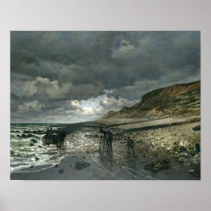 Claude Monet - La Pointe de la Hève bij Low Tide Poster