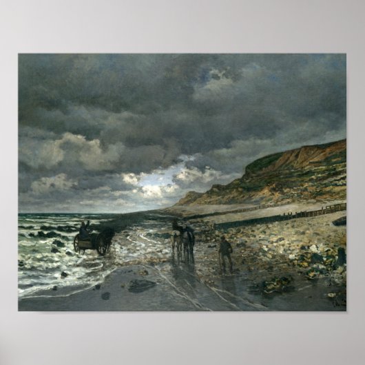 Claude Monet - La Pointe de la Hève bij Low Tide Poster (Voorkant)