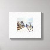 Claude Monet La route de Versailles à Louvecienne Canvas Afdruk (Voorkant)