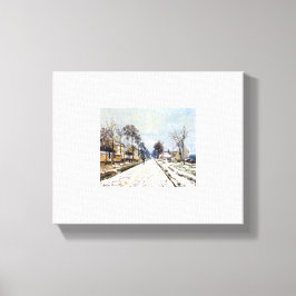 Claude Monet La route de Versailles à Louvecienne Canvas Afdruk