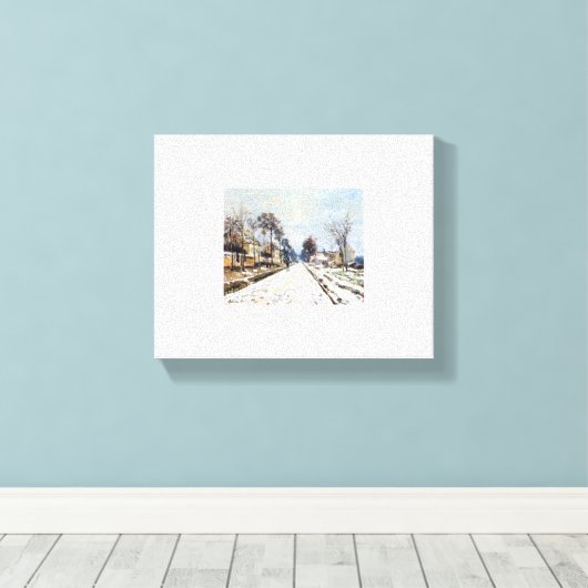 Claude Monet La route de Versailles à Louvecienne Canvas Afdruk (Insitu (Houten vloer))