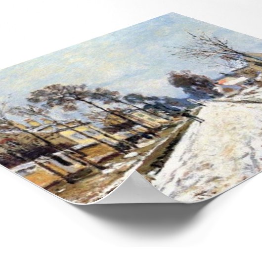 Claude Monet La route de Versailles à Louvecienne Poster (Hoek)