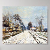 Claude Monet La route de Versailles à Louvecienne Poster (Voorkant)