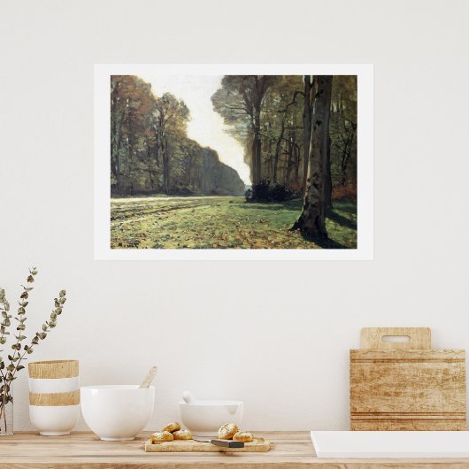 Claude Monet - La Route du Bas-Breau Poster (Keuken)