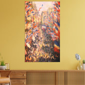 Claude Monet – La rue Montorgueil à Paris – Canvas Afdruk (Insitu (Woonkamer))