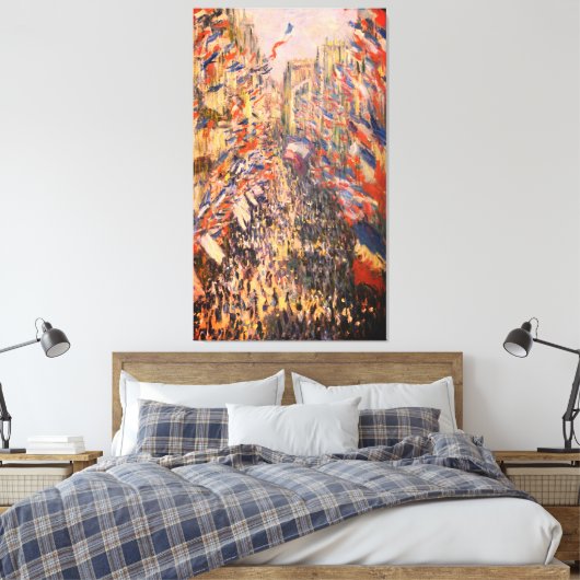 Claude Monet – La rue Montorgueil à Paris – Canvas Afdruk (Insitu (Slaapkamer))