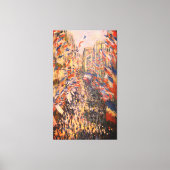 Claude Monet – La rue Montorgueil à Paris – Canvas Afdruk (Voorkant)