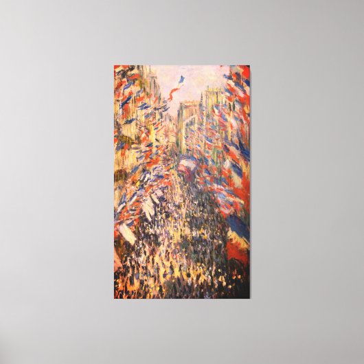 Claude Monet – La rue Montorgueil à Paris – Canvas Afdruk (Voorkant)
