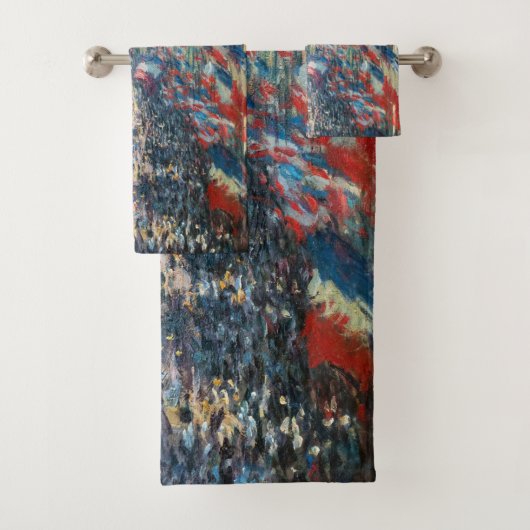 Claude Monet - La Rue Montorgueil - Parijs Bad Handdoek (Insitu)