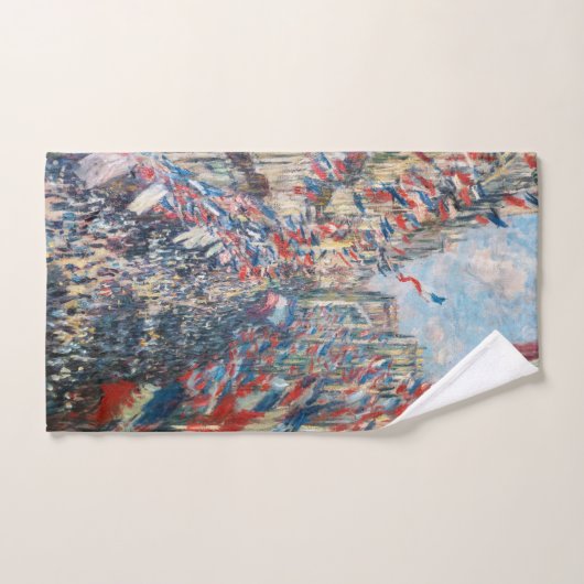 Claude Monet - La Rue Montorgueil - Parijs Bad Handdoek (Handdoek)