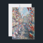 Claude Monet - La Rue Montorgueil - Parijs Bedankkaart<br><div class="desc">La Rue Montorgueil a Paris fete du 30 juin 1878. Door Claude Monet in 1878.</div>