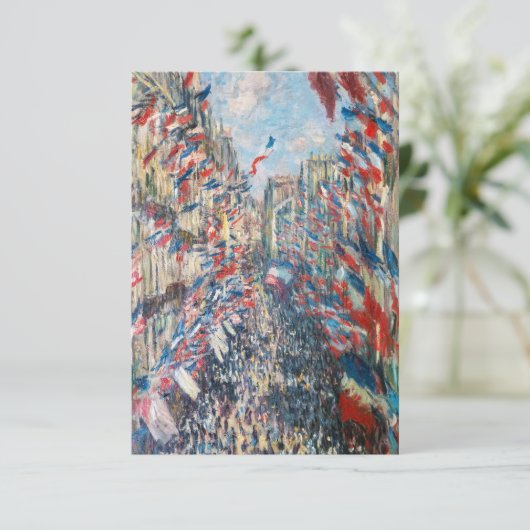 Claude Monet - La Rue Montorgueil - Parijs Bedankkaart (Staand voorkant)