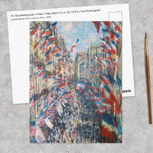 Claude Monet - La Rue Montorgueil - Parijs Briefkaart