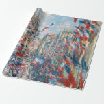 Claude Monet - La Rue Montorgueil - Parijs Cadeaupapier<br><div class="desc">La Rue Montorgueil à Paris fete du 30 juin 1878. Door Claude Monet in 1878.</div>