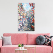 Claude Monet - La Rue Montorgueil - Parijs Canvas Afdruk (Insitu (Woonkamer))