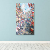 Claude Monet - La Rue Montorgueil - Parijs Canvas Afdruk (Insitu (Houten vloer))