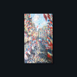 Claude Monet - La Rue Montorgueil - Parijs Canvas Afdruk<br><div class="desc">La Rue Montorgueil à Paris fete du 30 juin 1878. Door Claude Monet in 1878.</div>