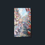 Claude Monet - La Rue Montorgueil - Parijs Canvas Afdruk<br><div class="desc">La Rue Montorgueil à Paris fete du 30 juin 1878. Door Claude Monet in 1878.</div>