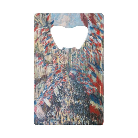 Claude Monet - La Rue Montorgueil - Parijs Creditkaart Flessenopener (Voorkant)