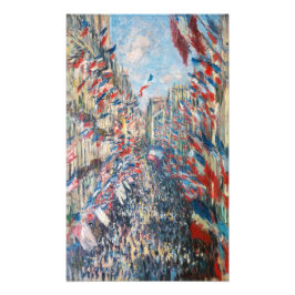 Claude Monet - La Rue Montorgueil - Parijs Foto Afdruk