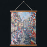Claude Monet - La Rue Montorgueil - Parijs Hangend Wandkleed<br><div class="desc">La Rue Montorgueil à Paris fete du 30 juin 1878. Door Claude Monet in 1878.</div>