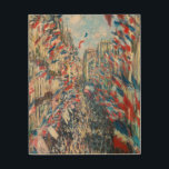 Claude Monet - La Rue Montorgueil - Parijs Hout Afdruk<br><div class="desc">La Rue Montorgueil à Paris fete du 30 juin 1878. Door Claude Monet in 1878.</div>