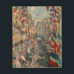 Claude Monet - La Rue Montorgueil - Parijs Hout Afdruk<br><div class="desc">La Rue Montorgueil à Paris fete du 30 juin 1878. Door Claude Monet in 1878.</div>