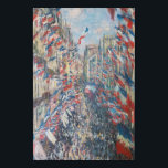 Claude Monet - La Rue Montorgueil - Parijs Imitatie Canvas Print<br><div class="desc">La Rue Montorgueil à Paris fete du 30 juin 1878. Door Claude Monet in 1878.</div>