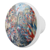 Claude Monet - La Rue Montorgueil - Parijs Keramische Knop (Rechts)