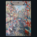 Claude Monet - La Rue Montorgueil - Parijs Klembord<br><div class="desc">La Rue Montorgueil à Paris fete du 30 juin 1878. Door Claude Monet in 1878.</div>