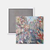 Claude Monet - La Rue Montorgueil - Parijs Magneet (Voorkant / Achterkant)