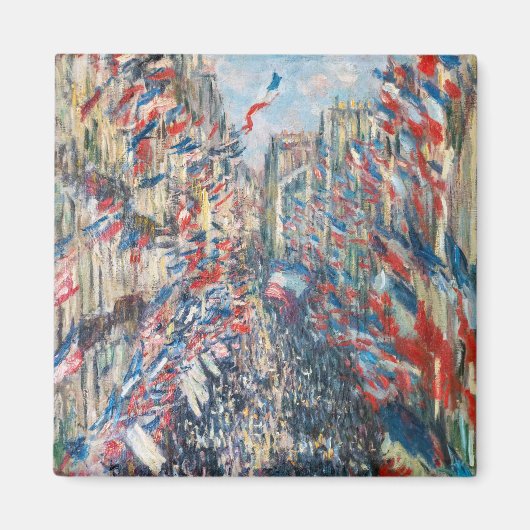 Claude Monet - La Rue Montorgueil - Parijs Magneet (Voorkant)