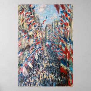 Claude Monet - La Rue Montorgueil - Parijs Poster