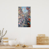 Claude Monet - La Rue Montorgueil - Parijs Poster (Keuken)