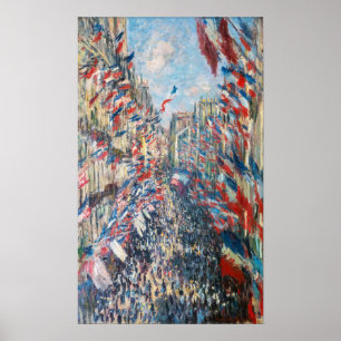 Claude Monet - La Rue Montorgueil - Parijs Poster